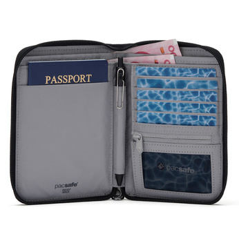 Portfel męski duży RFID Pacsafe - czarny
