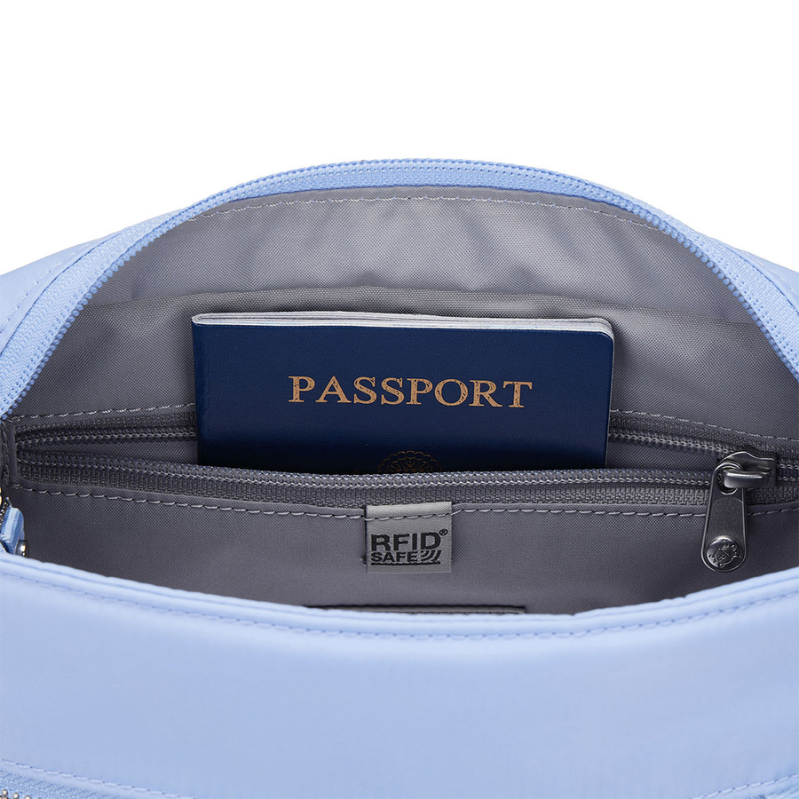 Torebka damska antykradzieżowa Pacsafe W - błękitna