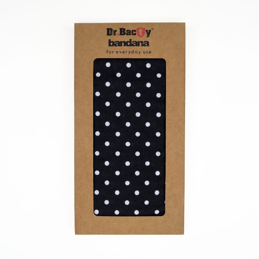 Chusta wielofunkcyjna Dr.Bacty Polka Dots Black
