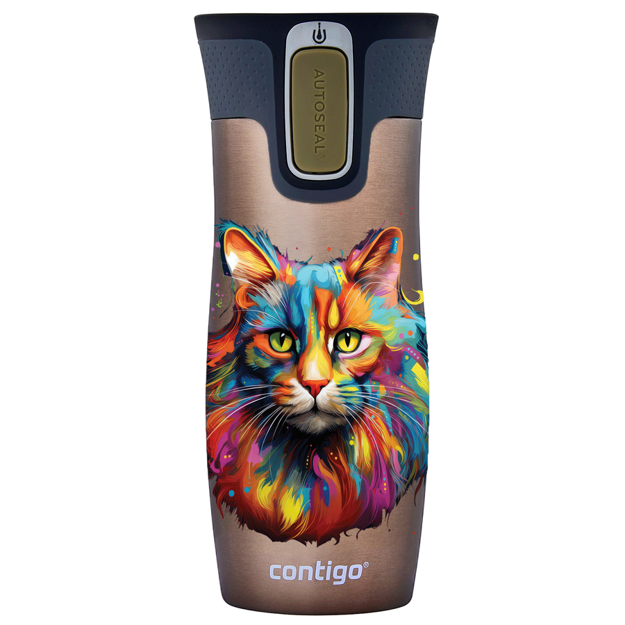Kubek termiczny Contigo West Loop 2.0 470 ml - Kot - Latte
