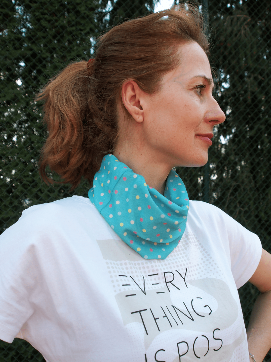 Chusta wielofunkcyjna Dr.Bacty Polka Dots Mint
