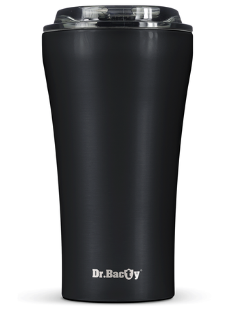 Dr.Bacty Apollo 360 ml, czarny mat - termiczny, wielorazowy kubek do kawy na wynos. - powystawowy