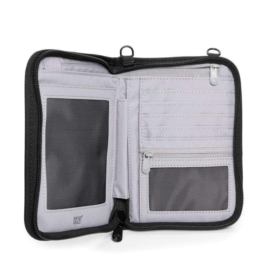 Portfel antykradzieżowy męski mały RFID Pacsafe V150 - czarny