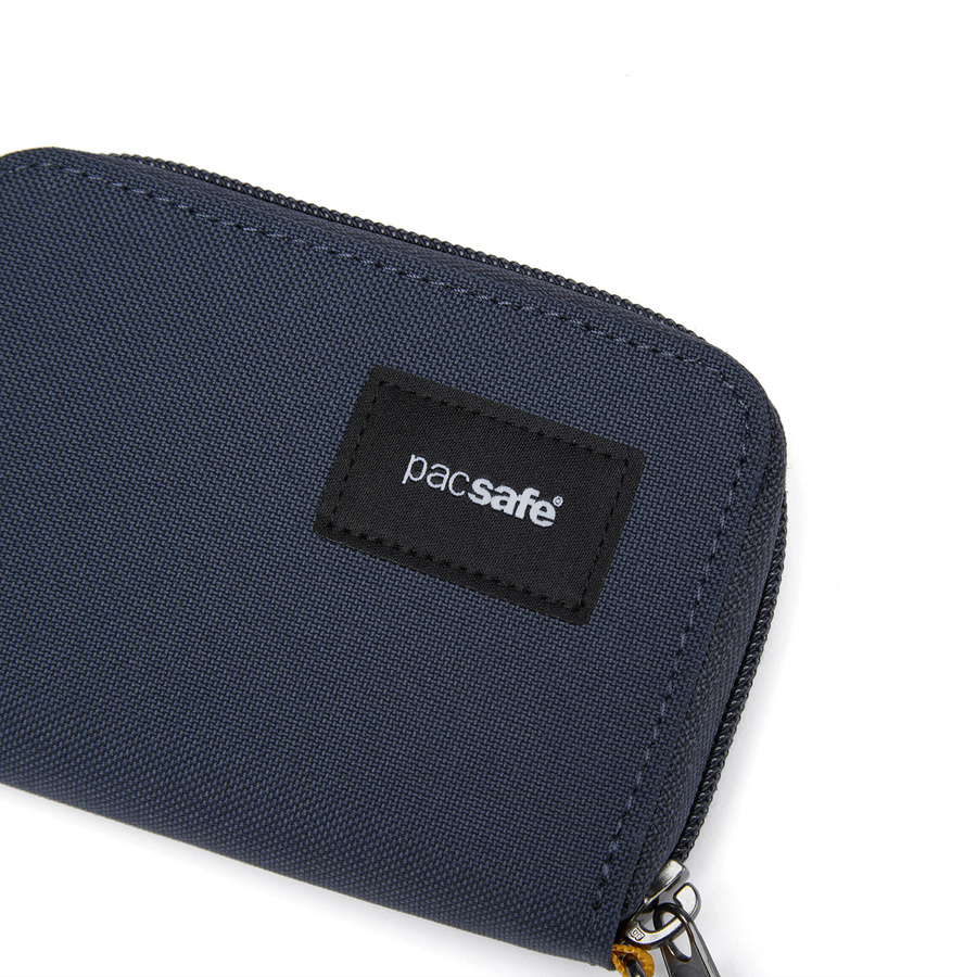 Portfel antykradzieżowy mały RFID Pacsafe - granatowy