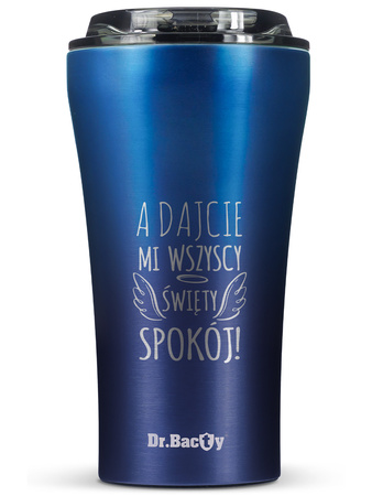 Kubek termiczny na kawę Dr.Bacty Apollo 2.0 - 360 ml - Monaco Blue - Święty spokój