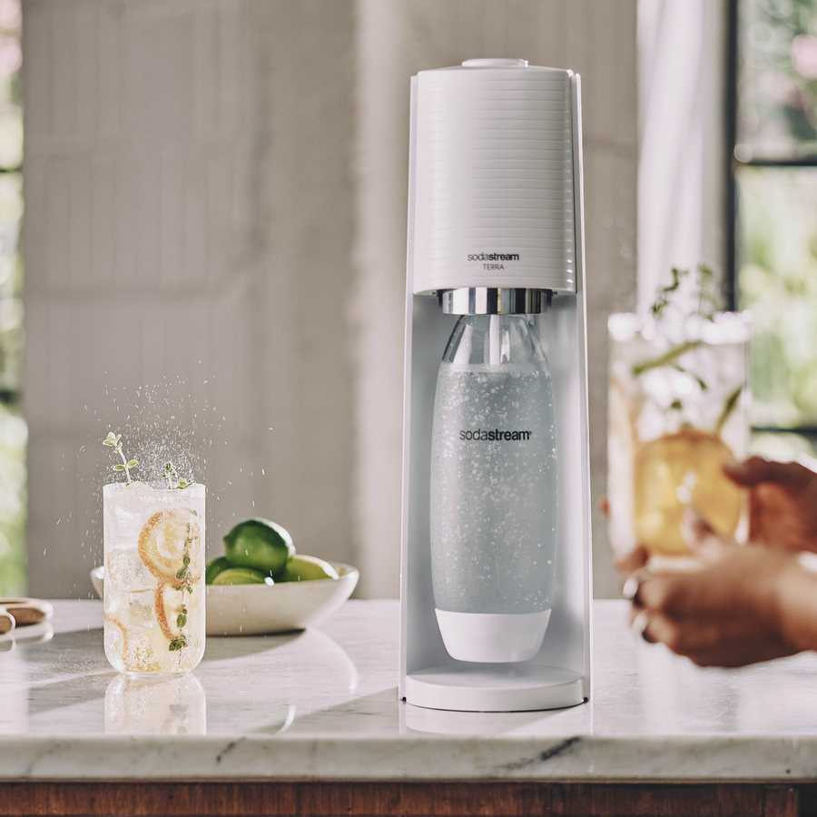 Saturator do wody gazowanej SodaStream TERRA biały'+ butelka + nabój CO2