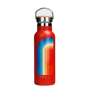 Butelka termiczna stalowa Dr.Bacty Iris 500 ml - Czerwona - Love