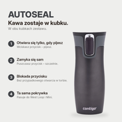 Zestaw Contigo West Loop grafitowy 470 ml + West Loop Mini 300 ml – niebieski metalik
