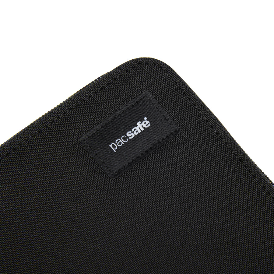 Portfel antykradzieżowy męski duży RFID Pacsafe - czarny - powystawowy