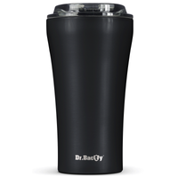 Dr.Bacty Apollo 360 ml, czarny mat - termiczny, wielorazowy kubek do kawy na wynos. - powystawowy