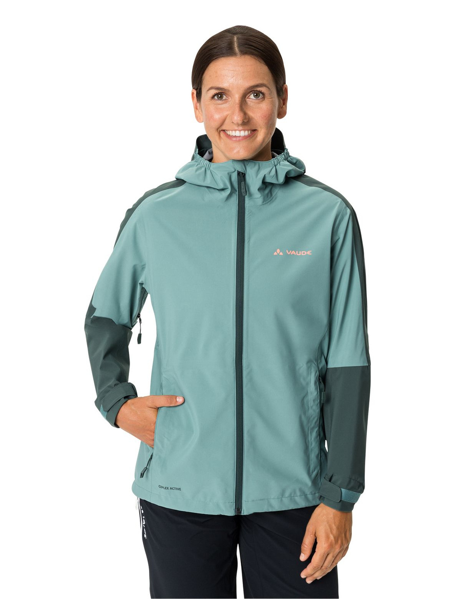 Kurtka przeciwdeszczowa sportowa damska Vaude Moab Rain II - zielona