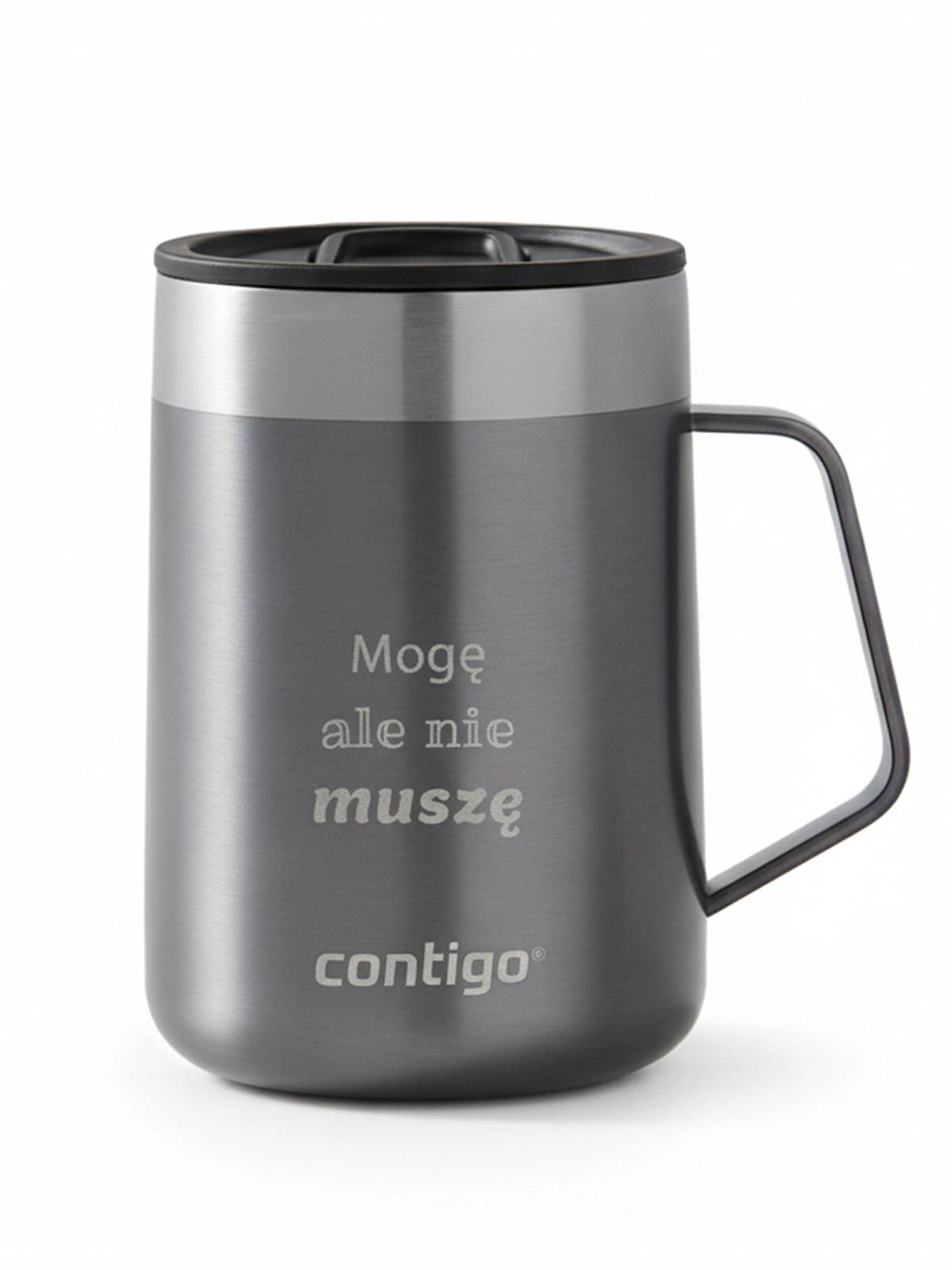 Kubek termiczny z grawerem Contigo Streeterville 420 ml - Szary