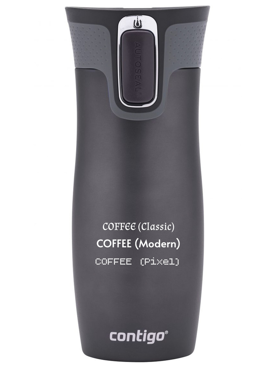 Kubek termiczny z grawerem Contigo West Loop 2.0 470 ml - Grafitowy