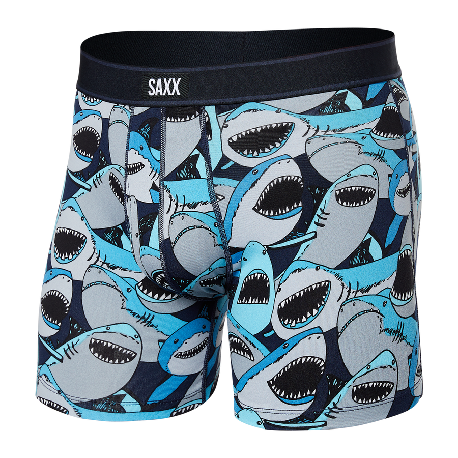 Bokserki męskie SAXX DAYTRIPPER Boxer Brief Fly Rekiny - granatowe