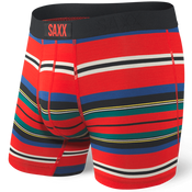 Bokserki męskie szybkoschnące SAXX VIBE Boxer Brief nierówne pasy - czerwone