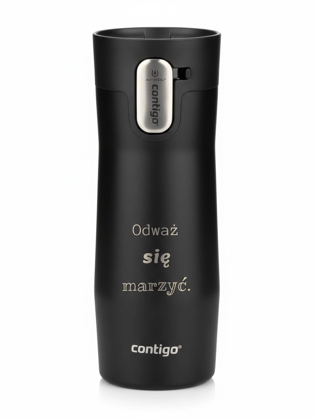 Kubek termiczny z grawerem Contigo West Loop 3.0 420 ml - Czarny