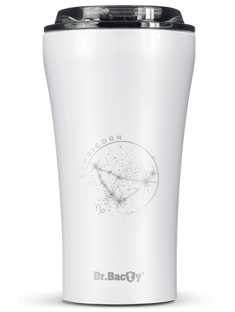 Kubek termiczny na kawę Dr.Bacty Apollo 2.0 - "Koziorożec" - 360  ml - Glossy White