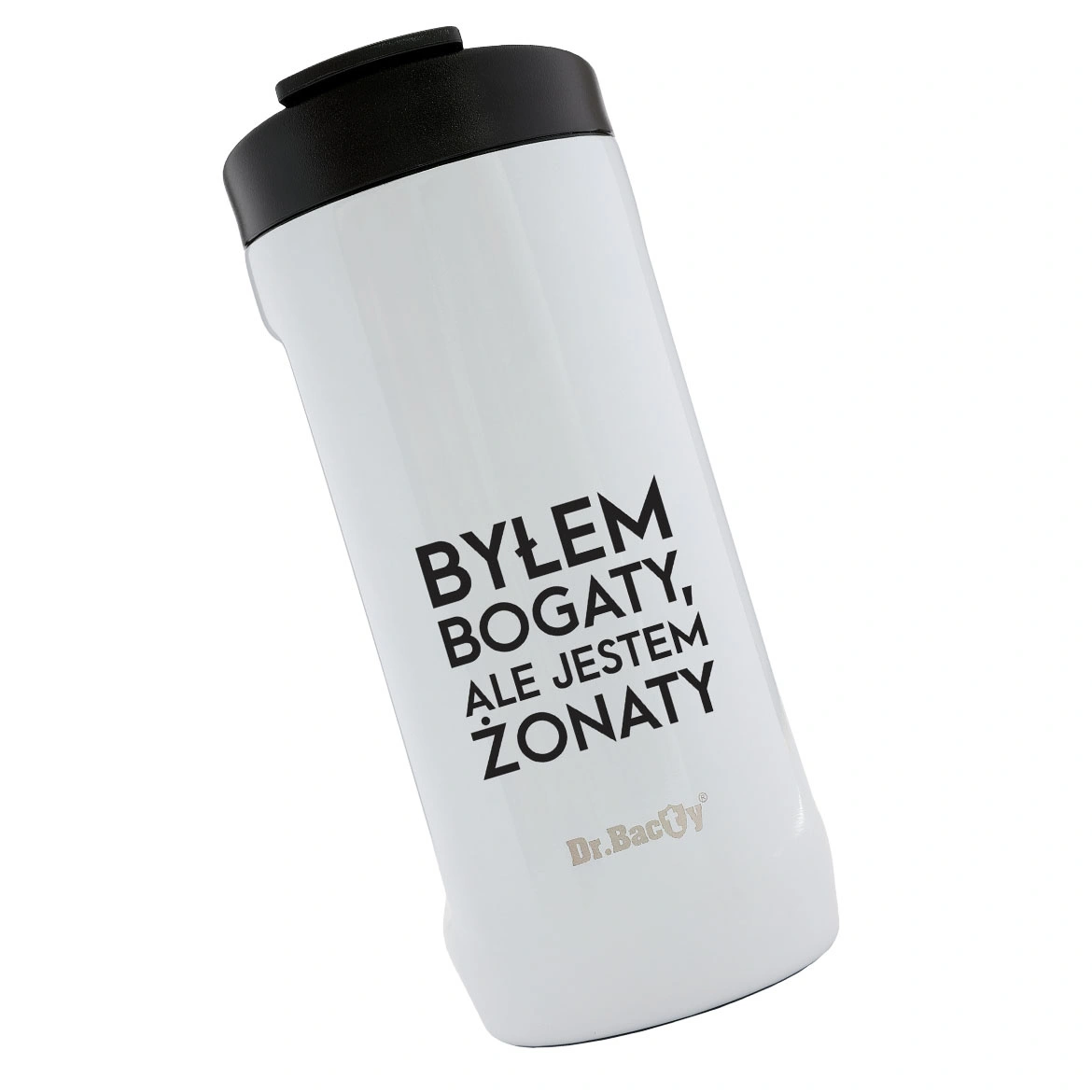 Cooler na puszkę Dr.Bacty Notus 360 ml - Dla męża - biały