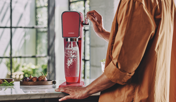 Saturator do wody gazowanej SodaStream ART czerwony'+ 1 butelka + nabój CO2