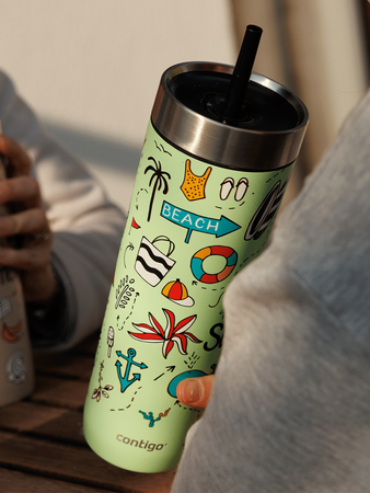 Kubek termiczny ze słomką Contigo Luxe Tumbler 720ml - Summer  - Cucumber