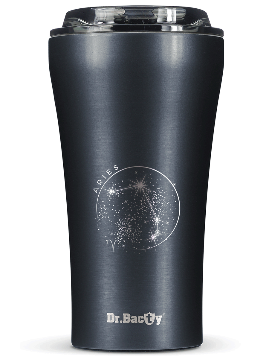 Kubek termiczny na kawę Dr.Bacty Apollo 2.0 - "Baran" - 360 ml - Gunmetal