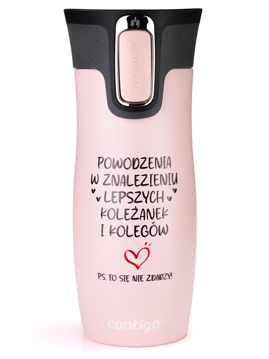 Kubek termiczny Contigo West Loop 2.0 470ml - Na odejście z pracy - Różowy Mat
