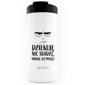 Kubek na napoje Dr.Bacty Notus 360 ml - Dziękuje, nie słodzę - biały