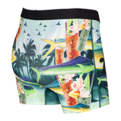 Bokserki męskie sportowe SAXX VOLT Boxer Brief podwodny świat – niebieskie