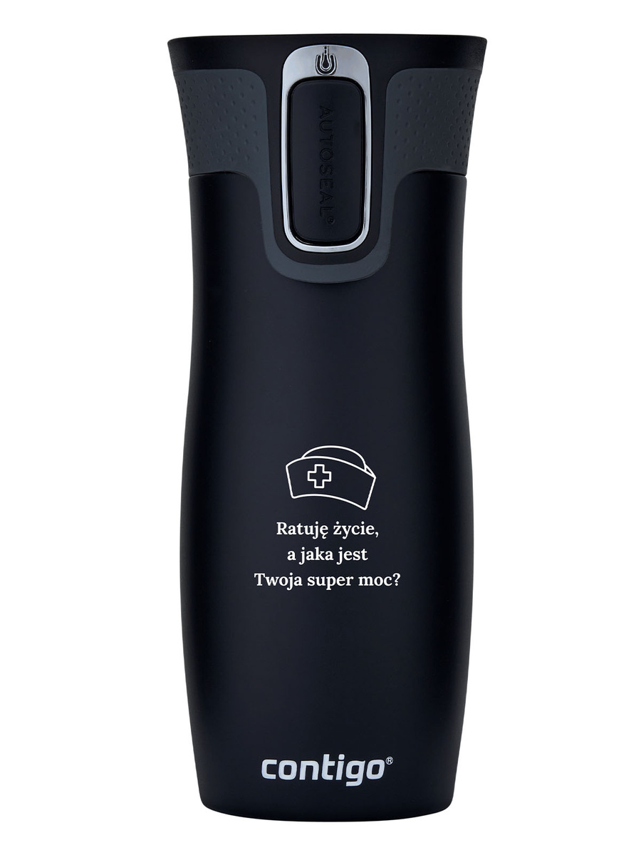 Kubek termiczny dla Pielęgniarki - Contigo West Loop 2.0 • 470 ml • czarny