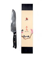 Aka Tori Osaka Pro - Nóż Santoku ze stali damasceńskiej 7"