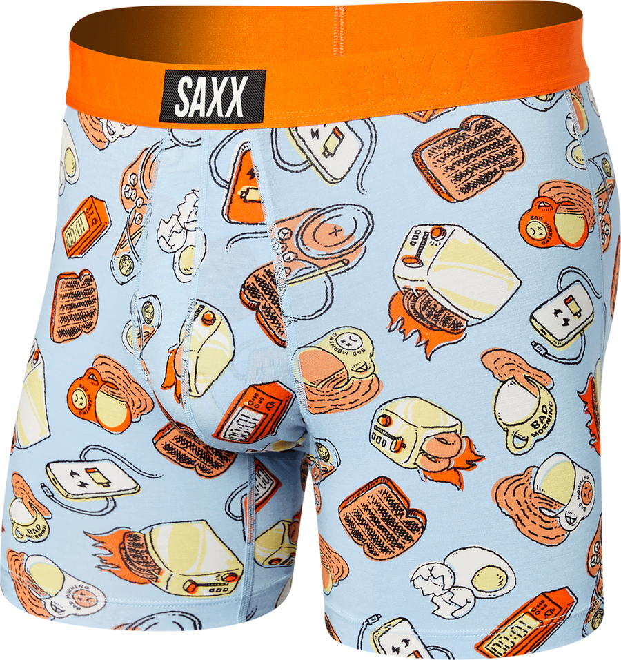 Bokserki męskie szybkoschnące SAXX VIBE Boxer Brief - toster - błękitne