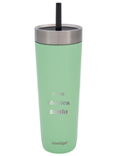 Kubek termiczny ze słomką Luxe Tumbler 720ml z grawerem - Cucumber