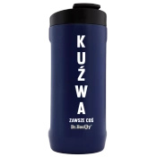 Kubek termiczny na kawę 2w1 Dr.Bacty Notus 360 ml - Kuźwa - granatowy