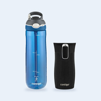 Zestaw Contigo butelka Ashland 720 ml + kubek termiczny West Loop Mini 300 ml – czarny metalik