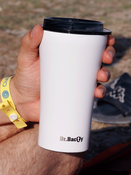 Kubek termiczny na kawę Dr.Bacty Apollo 2.0 - Oda do młodości - 360 ml - Glossy White