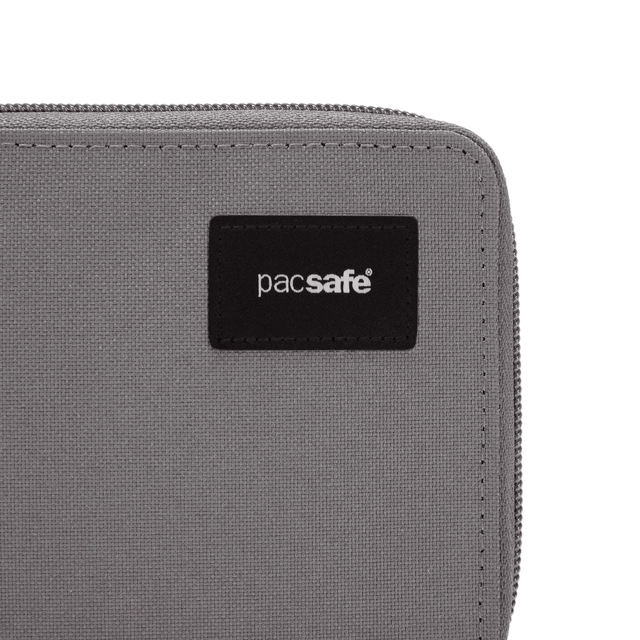 Portfel antykradzieżowy męski mały RFID Pacsafe - szary