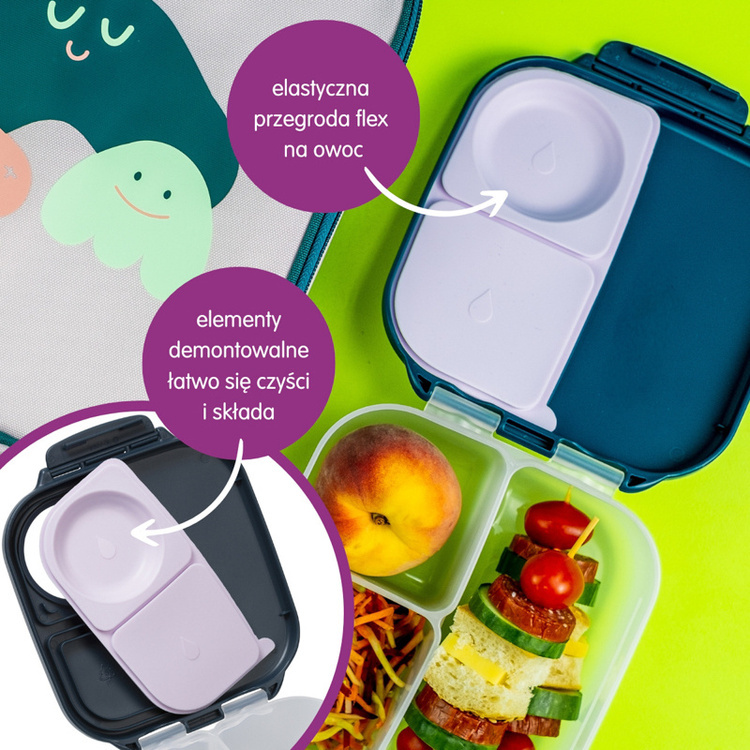 B.Box Zestaw Mini Lunchbox + Butelka tritanowa ze słomką 450ml Spearmint