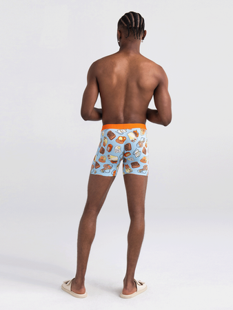 Bokserki męskie szybkoschnące SAXX VIBE Boxer Brief - toster - błękitne