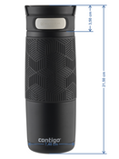 Kubek termiczny z grawerem Contigo Transit (Metra) 470 ml - Srebrny