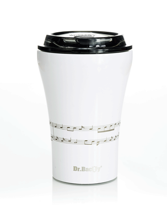 Kubek termiczny do kawy z powłoką ceramiczną Dr.Bacty Apollo 227 ml - biały - Pięciolinia