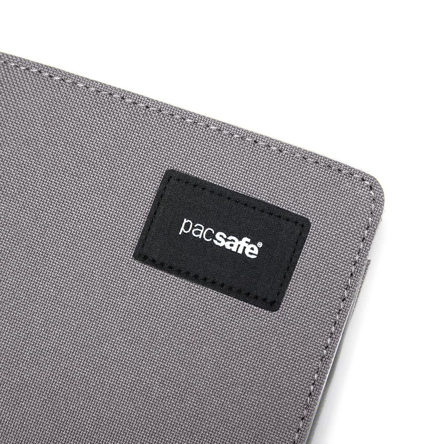 Portfel antykradzieżowy mały RFID Pacsafe - szary