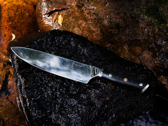 Nóż szefa kuchni Aka Tori ze stali damasceńskiej 8" - Osaka Pro