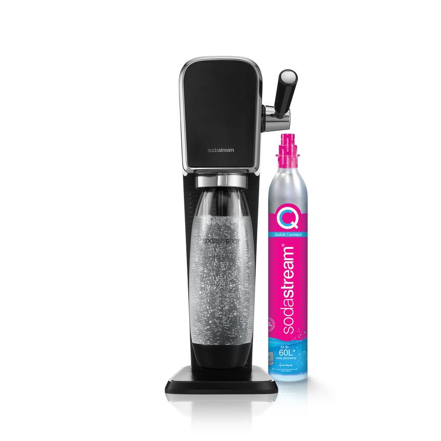 Saturator do wody gazowanej SodaStream ART + 1 butelka + nabój CO2- Czarny