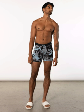 Bokserki męskie szybkoschnące SAXX VIBE Boxer Brief moro - niebieskie