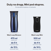 Zestaw Contigo West Loop Monaco 470 ml + West Loop Mini 300 ml – czarny metalik