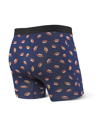 Bokserki męskie szybkoschnące SAXX VIBE Boxer Brief hot-dogi - granatowe
