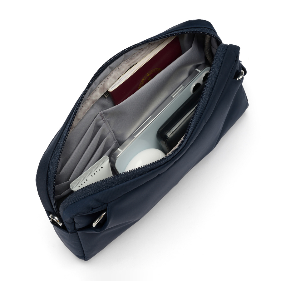 Torebka damska 3w1 antykradzieżowa Pacsafe W - granatowa