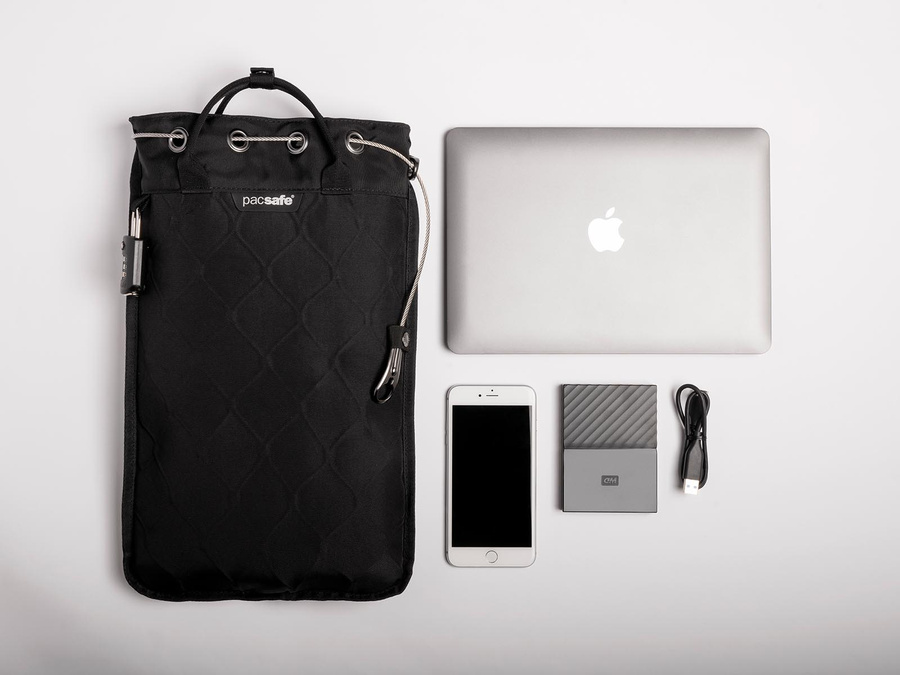 Sejf podróżny antykradzieżowy średni Pacsafe Travelsafe 5 l GII - czarny