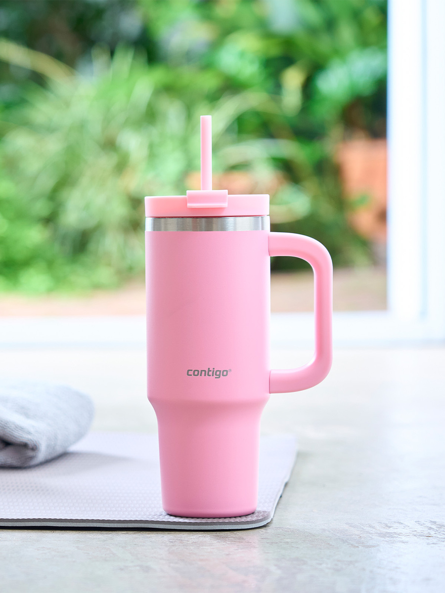 Kubek termiczny ze słomką Contigo Streeterville Tumbler Mini 880 ml - Strawberry Cream