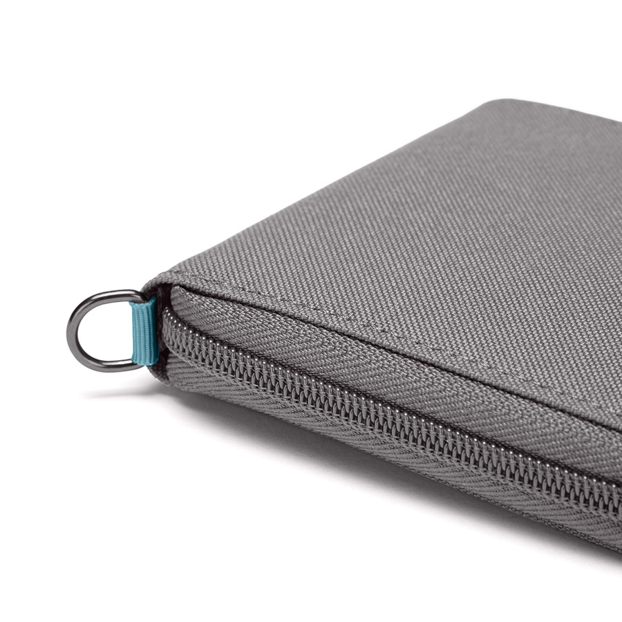 Portfel antykradzieżowy męski mały RFID Pacsafe - szary